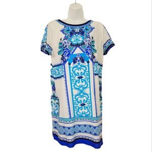 Dainty Hooligan Boho Blue White Dress Size Large